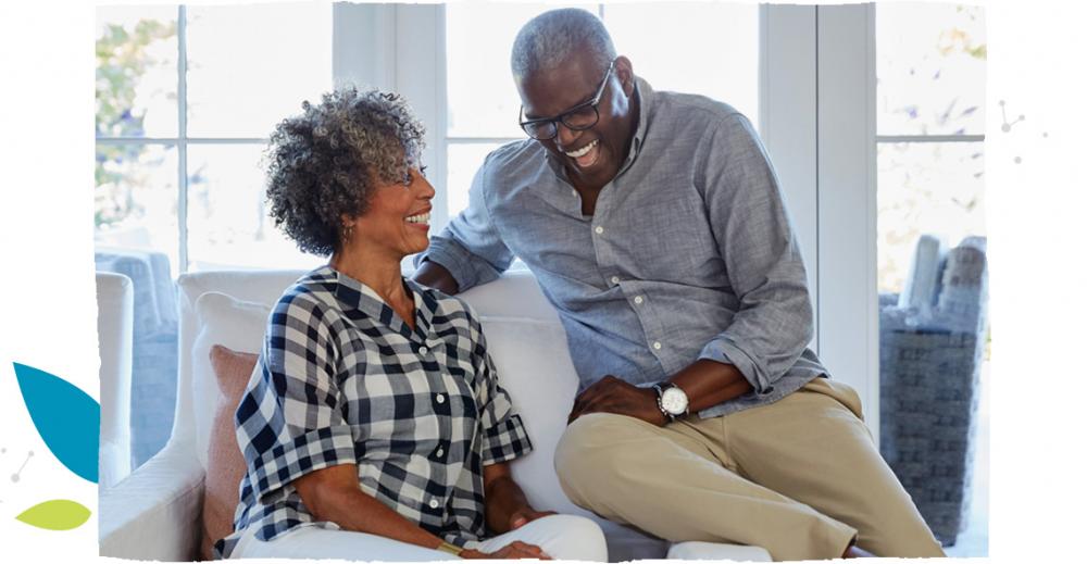 happy old couple