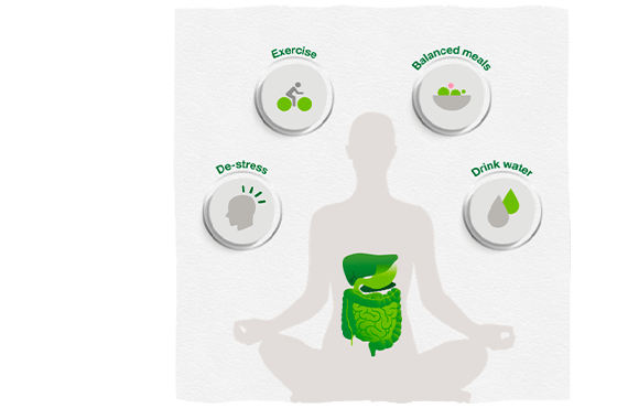 Infographic showing how microbiome impacts mood, sleep, immunity and digestion