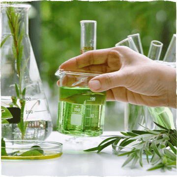 Beaker in hand